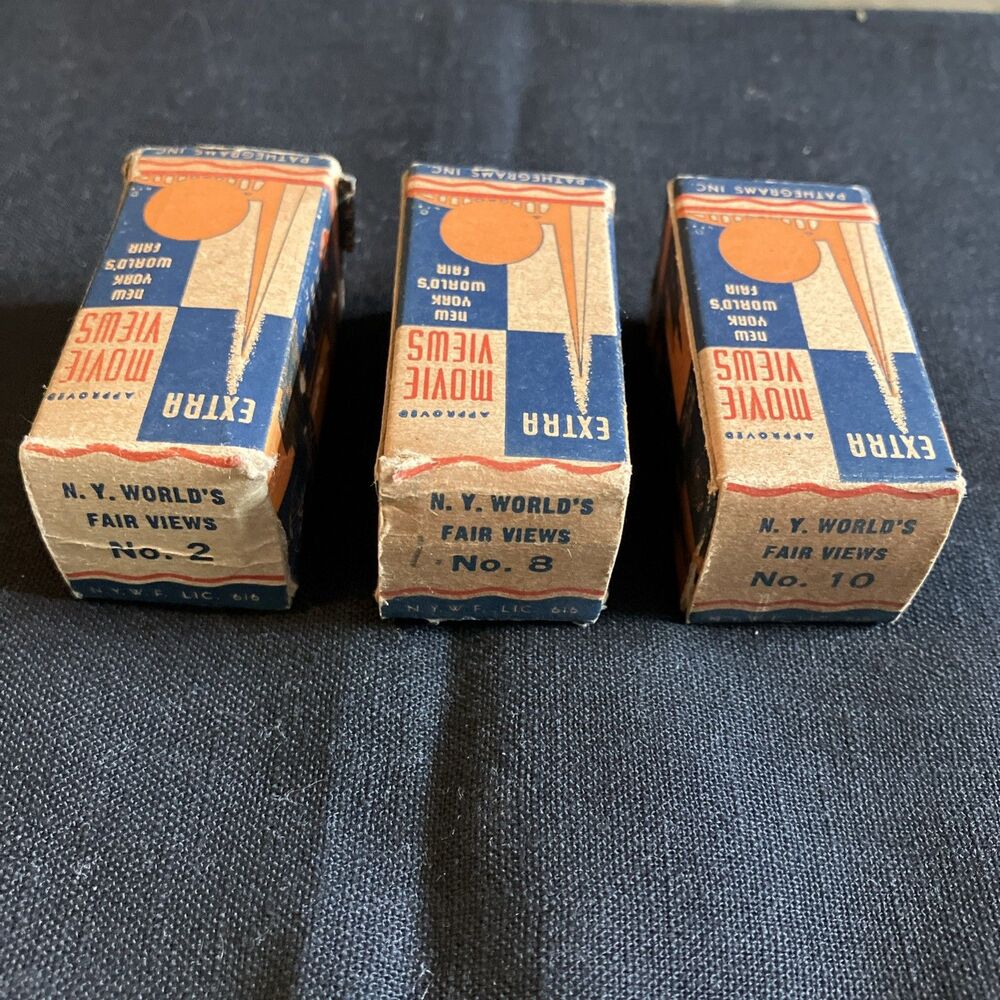 VTG Pathegrams Cine-Vue Miniature Movie Films Lot 1939 NY Worlds Fair No. 2 8 10
